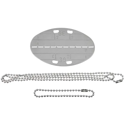 Produktbild von MFH BW Erkennungsmarke oval mit Kette