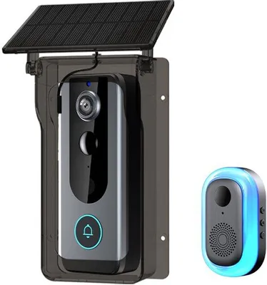 Produktbild von Smart Draadloze Deurbel mit Solarbetrieb, Bewegungserkennung, Staubablage