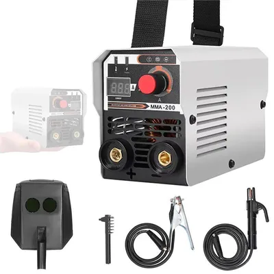 Produktbild von Schweißgerät MMA-200 - IGBT DC-Inverter - Automatischer Drahtvorschub - Elektrodenschweißen/MMA - Gas- & gasloses Schweißen - Rostrot