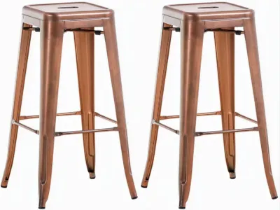 Produktbild von 2er Set Barhocker Joshua kupfer