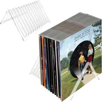 Productafbeelding van Famanu vinylplatenhouder, 2 stuks - 12 vakken - transparant