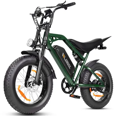 Immagine prodotto di Bicicletta elettrica V202 - Fatbike da fuoristrada - 250W - Batteria estraibile 48V 20,8Ah - Pneumatici 51x10 cm - Autonomia: 50-80 km - Freni a disco meccanici - Velocità massima: 25 km/h - Verde