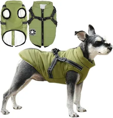 Produktbild von Famanu Hundejacke Wasserfest mit Reflektierendem Geschirr - XL Grün