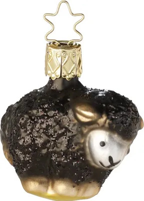 Produktbild von Christbaumschmuck Anhänger Glas Schaf 4,5cm Schwarz