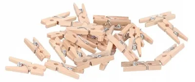 Obrázek produktu pro Dřevěné sponky, dekorativní, 24 kusů, 2,5 cm, přírodní