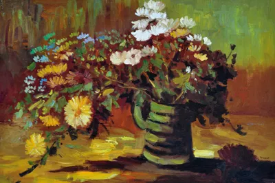 Produktbild von Vincent Van Gogh Kunstdruck Bild - Vase Mit Margeriten, 1886 (120 x 180 cm)