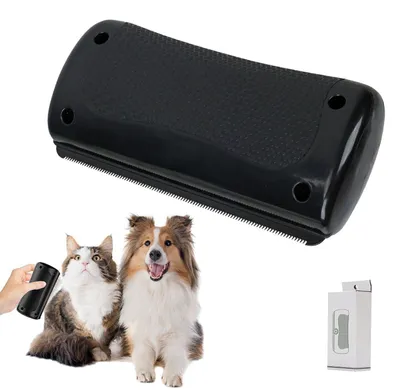 Produktbild von Haustierpflegebürste für Hunde und Katzen, multifunktional, leicht zu reinigen, ergonomisch, ABS