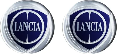 Zdjęcie produktu dla Oficjalna naklejka Lancia 3D, średnica 21 mm, 2 sztuki