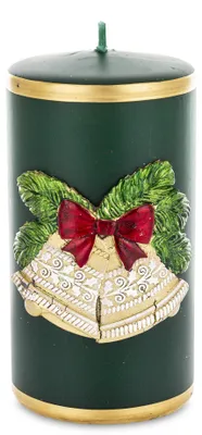 Produktbild von Grüne Paraffin-Weihnachtskerze 14x8x8cm