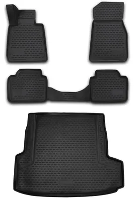 Produktbild von Gummi Kofferraumwanne + Fußmatten Set für 3er BMW F31 Touring, Bj. 9/2012-