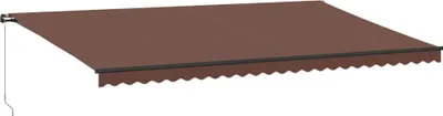 Immagine prodotto di vidaXL Tenda da sole manuale con LED Marrone 600x350 cm