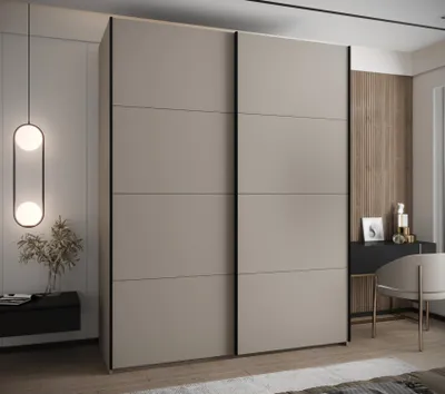 Obrázek produktu pro Dvoudveřová skříň SAMARA 1 - 190 cm, kašmír / černá