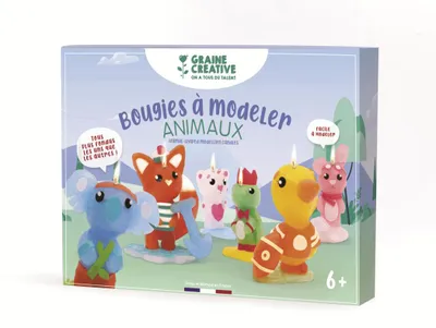 Produktbild von Graine Creative Bastelset Tierkerzen - kreative Wachs kneten