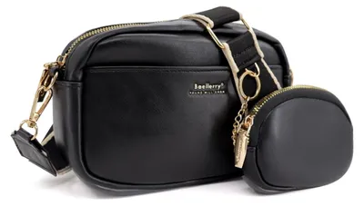 Produktbild von Damen Schultertasche mit verstellbarem Trageriemen und Mini-Geldbörse
