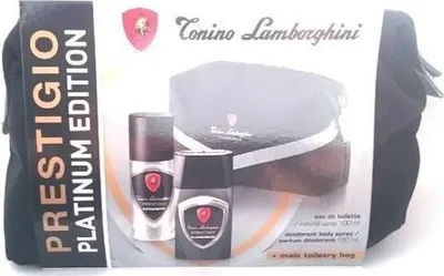 Produktbild von Tonino Lamborghini Prestigio Platinum Edition Edt 100 ml + Deodorant 150 ml + Toiletry Bag Set