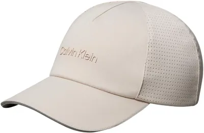 Zdjęcie produktu dla Czapka bejsbolówka Calvin Klein dla mężczyzn, wykonana z mikro tkaniny, z regulowanym zapięciem, kolor beżowy