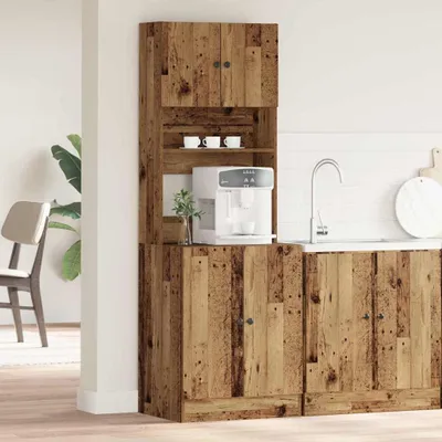 Produktbild von Möbel Küchenbuffet Altholz 60 x 50 x 180 cm - Küchenschränke &13223