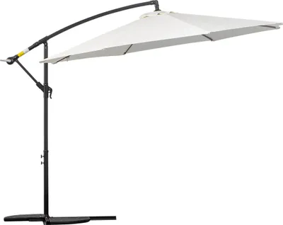 Produktbild von Ampelschirm - Sonnenschirm Ø 295 cm - Neigungsverstellbar - Kreuzständer - Für Außenbereich - Creme