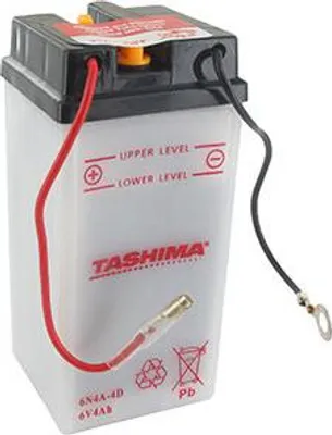 Image de Batterie Plomb Tashima 6v, 4a. L: 61, L: 57, H:131mm, + à Droite Pour Motos. (livrée Sans Acide). - Batterie à Mettre En Acide A