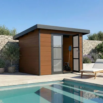 Produktbild von WPC Gartenhaus ALMA – 7 m² – Braun – Gartenhütte
