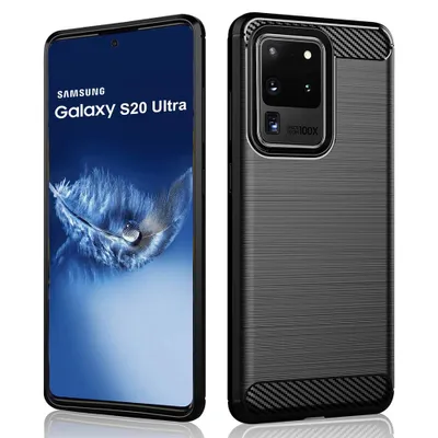 Obrázok produktu pre Techsuit Carbon Silicone kryt na Samsung Galaxy S20 Ultra 4G / S20 Ultra 5G – čierny