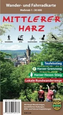 Image de Le Harz moyen Carte de randonnée et de cyclisme 1 : 30 000