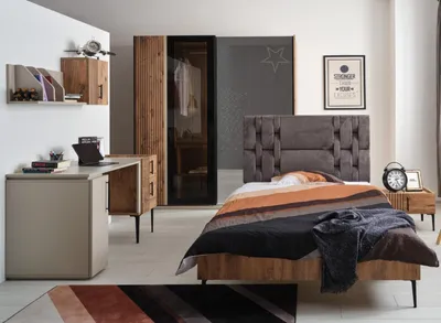 Produktbild von Schlafzimmer Möbel Jugendzimmer Kinderzimmer Bett Kleiderschrank 4tlg.