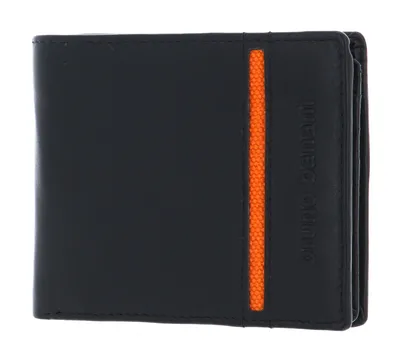 Produktbild von bruno banani Leder Geldbörse Wallet Black / Orange schwarz