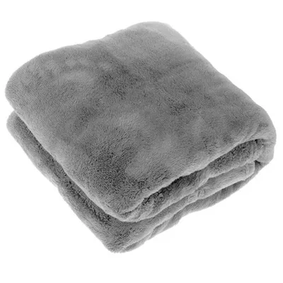 Image de Unyqoos® Plaid "Unique Living", 150 x 200 cm, gris – motif en nid d'abeille matelassé, couverture douce et confortable pour canapé et lit