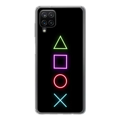 Produktbild von MuchoWow® Handyhülle Schutzhülle Hülle für Samsung Galaxy A12 Gaming - Neon - Konsole - Schwarz - Controller - Gaming Silikon Softcase Handy Hülle - Bild