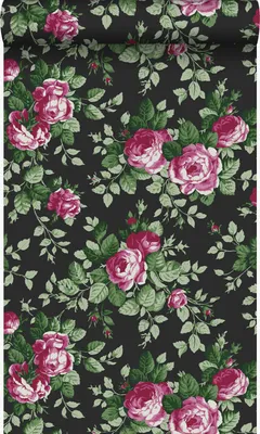 Immagine prodotto di Origin Wallcoverings carta da parati rose nero e rosa 53 cm x 10.05 m
