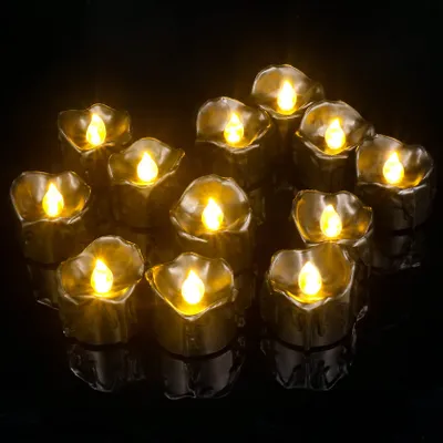 Obrázok produktu pre Čierne LED sviečky, 12 kusov, bez plameňa, blikajúce sviečky vhodné na Halloween dekorácie