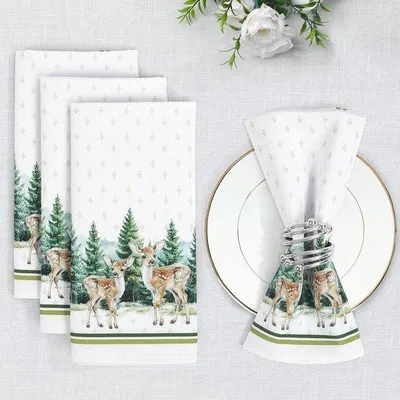 Produktbild von Famanu Servietten für Hochzeiten, Feiern, Restaurant, Bankett - Stoffservietten, 45,7 cm x 45,7 cm, Set von 6