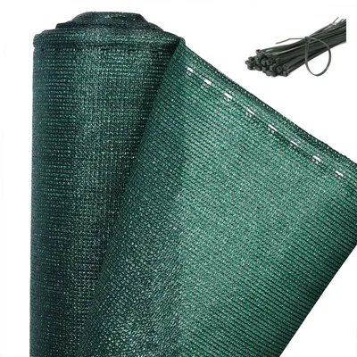 Produktbild von WOLTU Zaunblende 1,2x10m, 150 g/m² HDPE Tennisblende Schattiernetz Sichtschutz Windschutz Staubschutz Sonnenschutz Gewebe Netz mit Kabelbinder grün