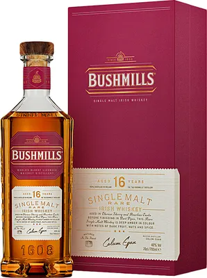Produktbild von Bushmills 16 Jahre | Single Malt Irish Whiskey | 0,7l. Flasche in Tube