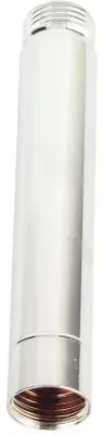 Productafbeelding van Doucheverlengbuis 4 Inch - Roestvrij Stalen Buis - Verchroomd - Handkopverlenging - G1/2 Inch Schroefdraad - 10 cm Lengte - Douchebuis