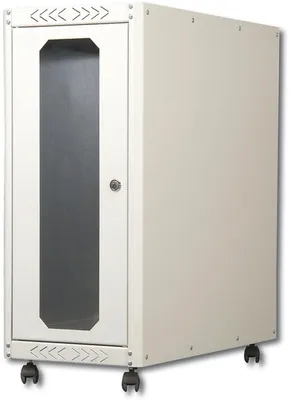 Produktbild von DN-CC 9001 Digitus Computergehäuse mit Rollen, 698,5x300x600 mm Innenm. 583x246x600 mm, Glastür, RAL 7035