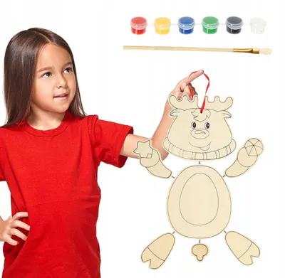 Produktbild von Artmaker Weihnachtsanhänger zum Bemalen DIY Rentier Set