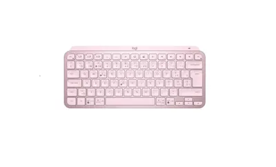 Produktbild von Logitech MX Keys Mini kabellose beleuchtete Tastatur - kompakt, Bluetooth + RF, Schweizer Layout, Rosé | 920-010487