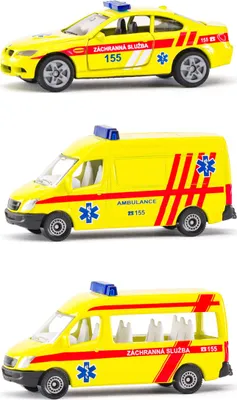 Image de SIKU version tchèque - Set d'ambulances avec 3 voitures