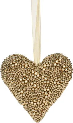 Produktbild von Hängendes Perlenherz, 15cm, gold