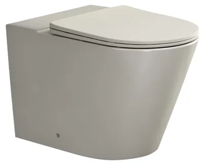 Image de Cuvette de toilette Sapho PACO, sans rebord, dimensions 61x38 cm, évacuation verticale/horizontale, couleur ivoire