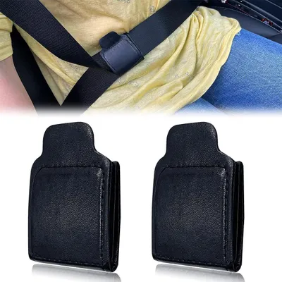 Productafbeelding van Gordelverstellers - Gordelclips - Comfortabel Rijden - Ergonomisch Design - 2 stuks - Zwart