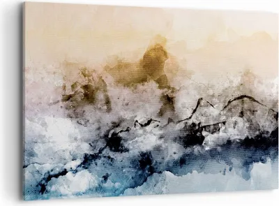 Produktbild von Bild auf Leinwand - Leinwandbild - Einteilig - Abstraktion Wolken Berge - 100x70cm - Wand Bild - Wanddeko - Wandbilder - Leinwanddruck - Bilder - Wanddekoration - Leinwand bilder - AA100x70-4894