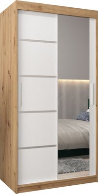 Kleiderschrank, Schiebetürenschrank Schlafzimmer, Schrank mit Spiegel VERONA 2 100 cm