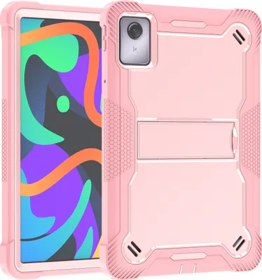 Image de Etui pour Lenovo Tab M11 / Tab K11 11" 2024, étui hybride robuste de protection pour tablette avec support Rose