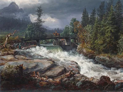Zdjęcie produktu dla Johan Christian Dahl - obraz drukowany - Maridalen, 1852 (60 x 80 cm)