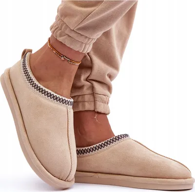 Produktbild von Permani Emu Hausschuhe Winter Damen Latchen Pantoletten Warm Schlappen Slipper Farbe: Beige Gr.38