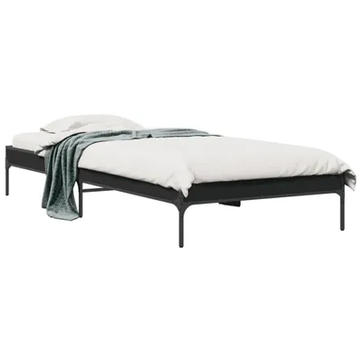 Produktbild von vidaXL Bettgestell Schwarz 90x200 cm Holzwerkstoff und Metall