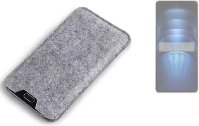 Produktbild von K-S-Trade Filz Handyhülle kompatibel mit Vivo iQOO Neo9s Pro+ Schutzhülle Filztasche Filz Tasche Case Sleeve Handy Hülle Filzhülle grau